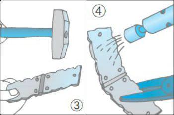 Battere la cerniera con il martello
